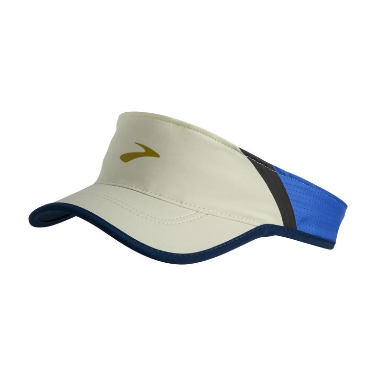 Brooks Base Running Visor - Women's - Bluetiful/Honeydew FloralWhite/Indigo Rush (48063-XORW)